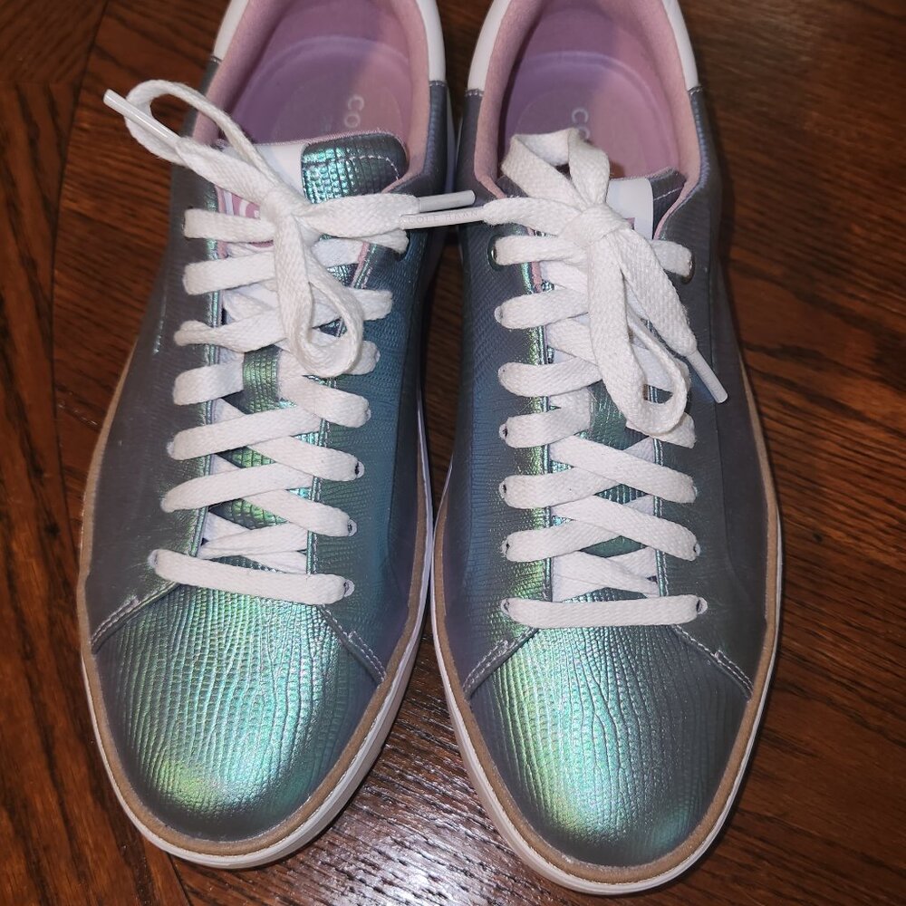 Cole Haan Iridescent Aqua/Purple Topspin Sneakers Size 8